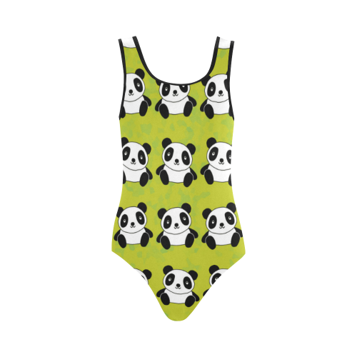 Panda Pattern Vest One Piece Swimsuit (Model S04)