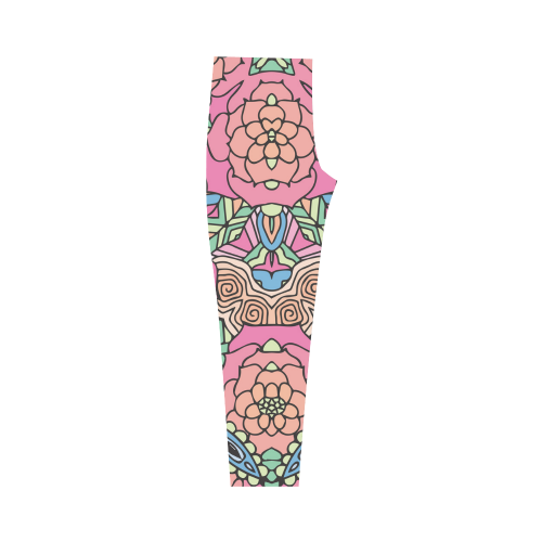Mariager-Carnival colors-rose flowers Capri Legging (Model L02)