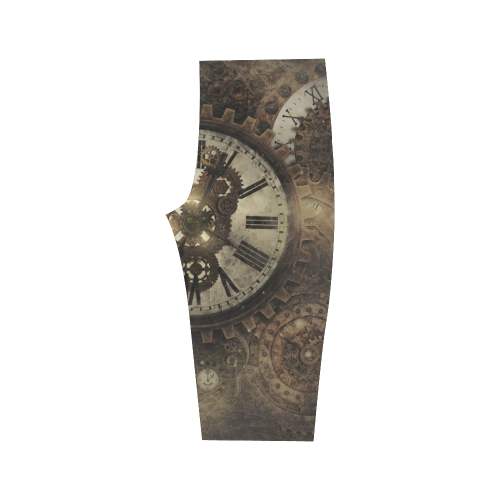 Vintage Steampunk Clocks Hestia Cropped Leggings (Model L03)