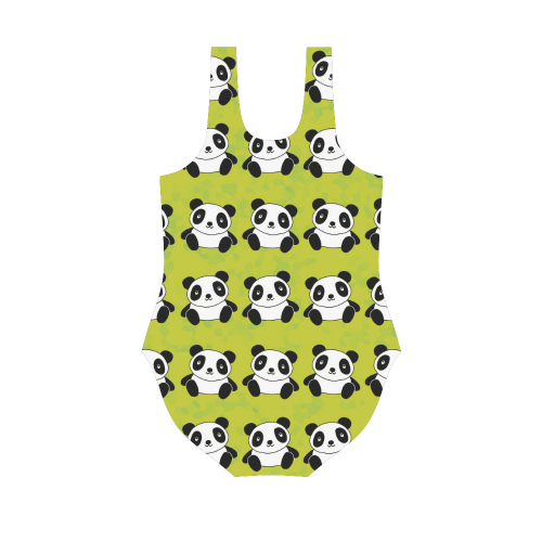 Panda Pattern Vest One Piece Swimsuit (Model S04)