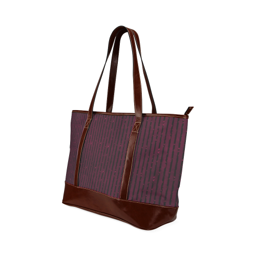 Anemone Glitter Stripe Tote Handbag (Model 1642)