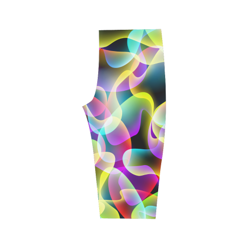 glowing swirls Hestia Cropped Leggings (Model L03)