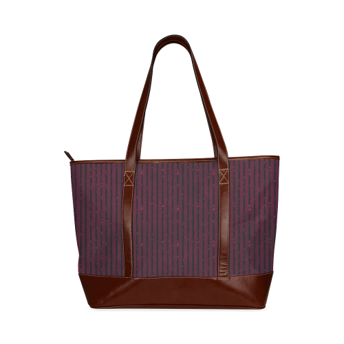 Anemone Glitter Stripe Tote Handbag (Model 1642)