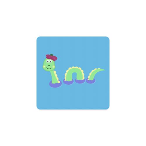 Loch Ness Monster Square Coaster