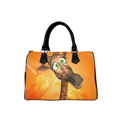 Funny giraffe Boston Handbag (Model 1621)