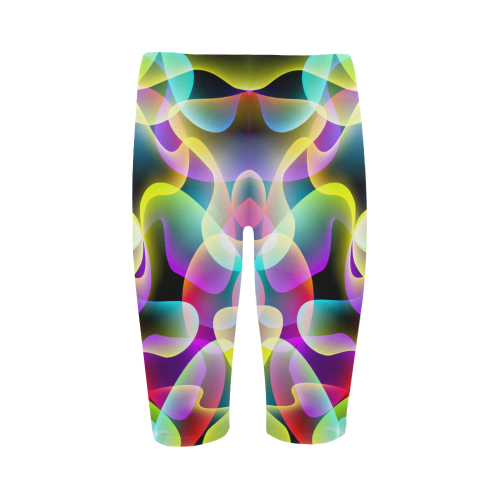 glowing swirls Hestia Cropped Leggings (Model L03)