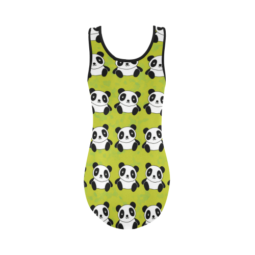 Panda Pattern Vest One Piece Swimsuit (Model S04)