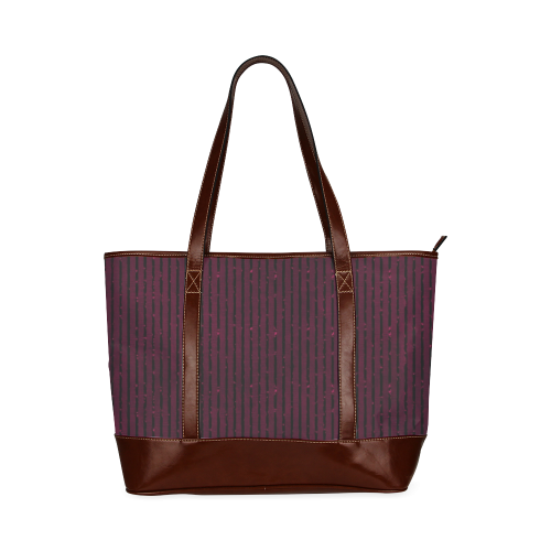 Anemone Glitter Stripe Tote Handbag (Model 1642)