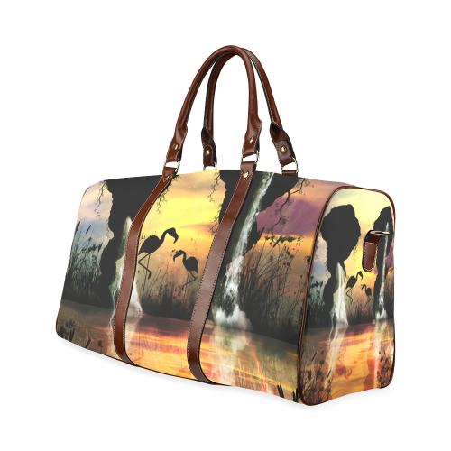 Flamingo Waterproof Travel Bag/Large (Model 1639)