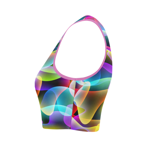 glowing swirls Women's Crop Top (Model T42)