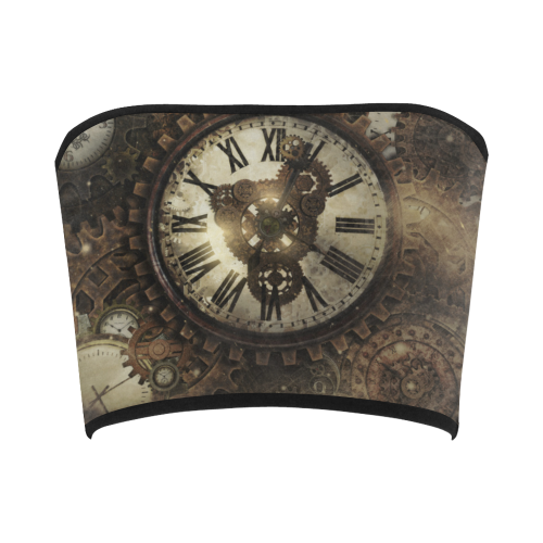 Vintage Steampunk Clocks Bandeau Top