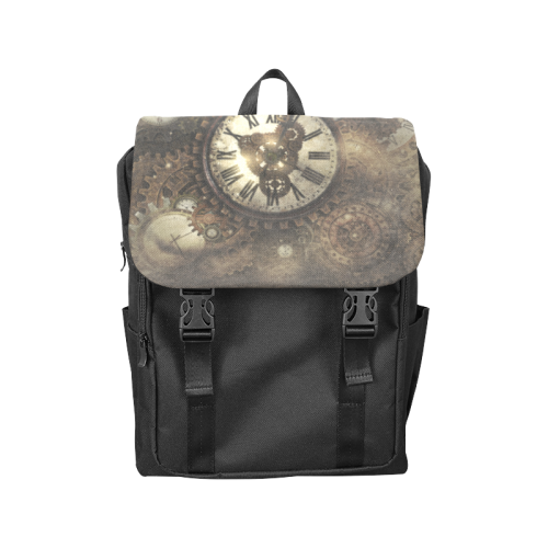 Vintage Steampunk Clocks Casual Shoulders Backpack (Model 1623)