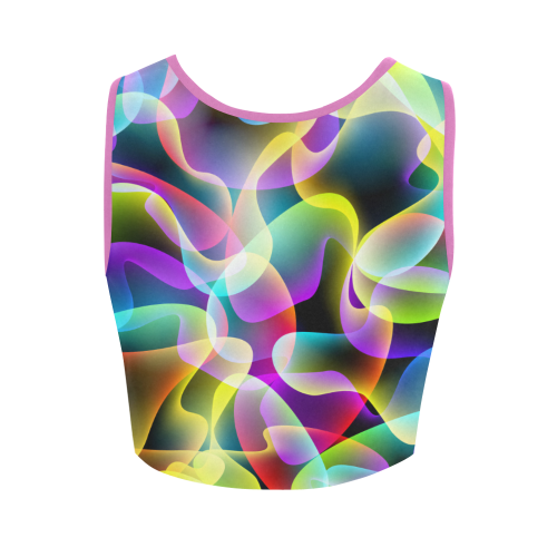 glowing swirls Women's Crop Top (Model T42)