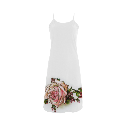 Vintage Rose Floral Alcestis Slip Dress (Model D05)