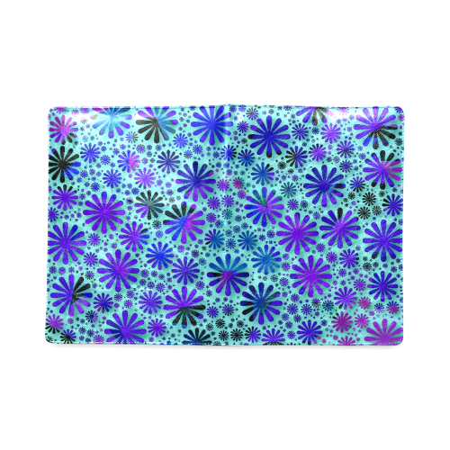 lovely allover flower shapes teal Custom NoteBook B5