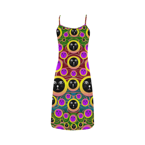 Big Cats protecting earth in peace Alcestis Slip Dress (Model D05)