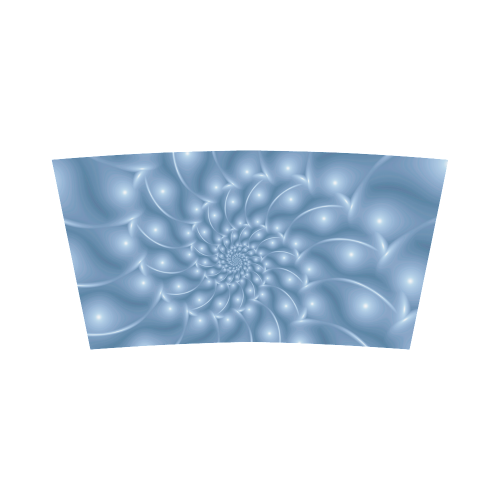 Glossy Light Blue Spiral Fractal Bandeau Top