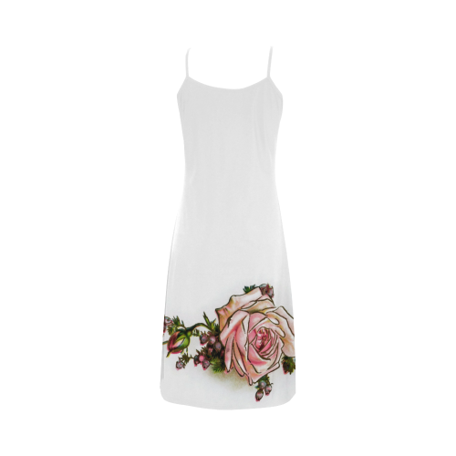 Vintage Rose Floral Alcestis Slip Dress (Model D05)