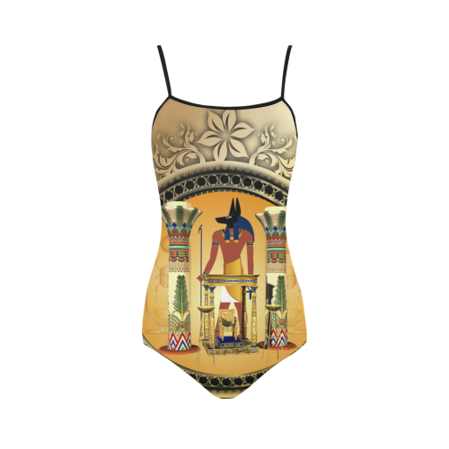 Anubis, golden design Strap Swimsuit ( Model S05)