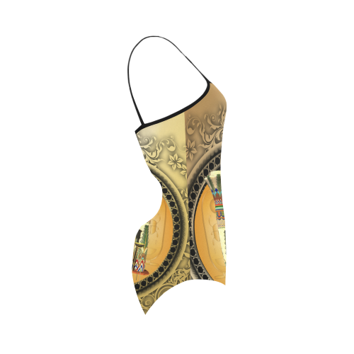 Anubis, golden design Strap Swimsuit ( Model S05)