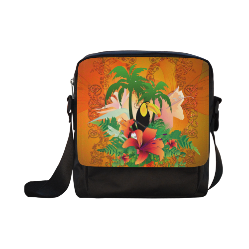 Tropical design Crossbody Nylon Bags (Model 1633)