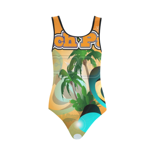 Music Vest One Piece Swimsuit (Model S04)