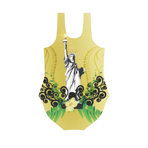 Statue of liberty Vest One Piece Swimsuit (Model S04)