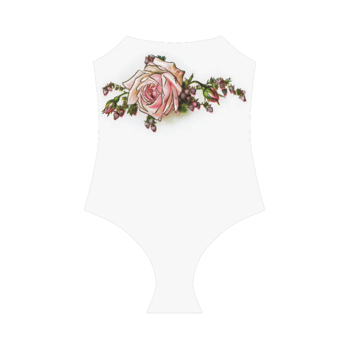 Vintage Rose Floral Strap Swimsuit ( Model S05)