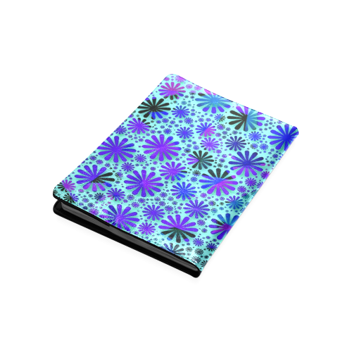 lovely allover flower shapes teal Custom NoteBook B5