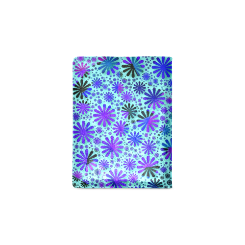 lovely allover flower shapes teal Custom NoteBook B5