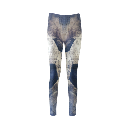 Abstract Blue Grunge Soccer Cassandra Women's Leggings (Model L01)