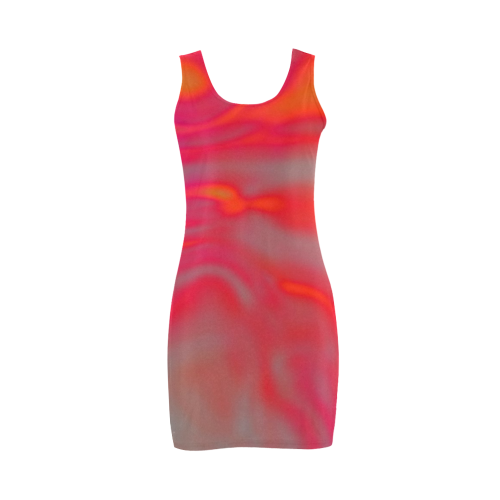 pink and orange abstract Medea Vest Dress (Model D06)