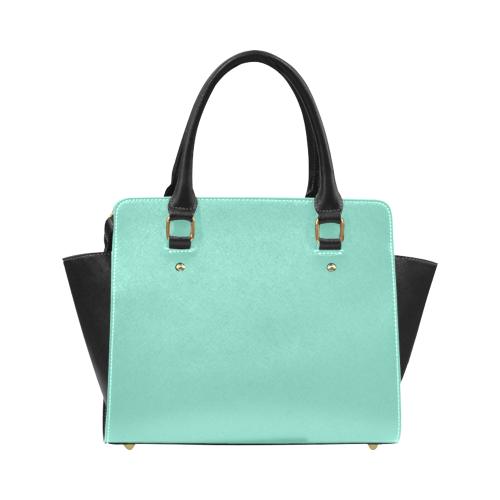 Lucite Green Color Accent Classic Shoulder Handbag (Model 1653)