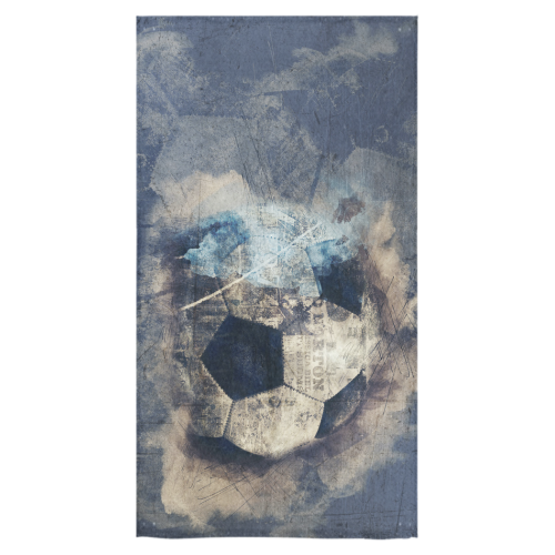 Abstract Blue Grunge Soccer Bath Towel 30"x56"