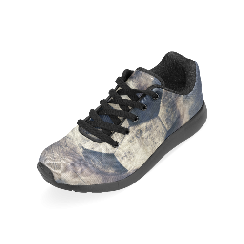 Abstract Blue Grunge Soccer Women’s Running Shoes (Model 020)