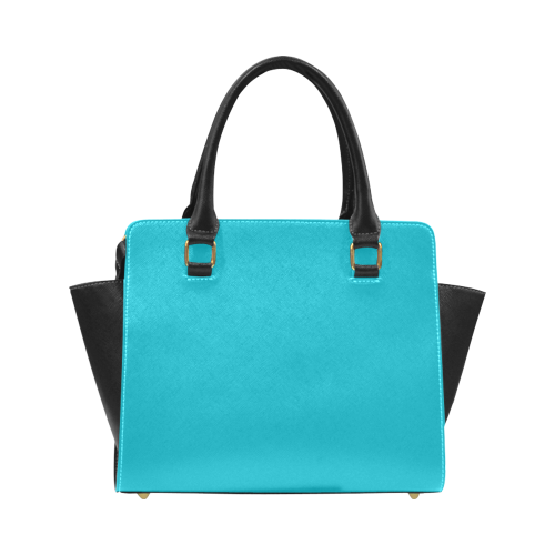 Scuba Blue Color Accent Classic Shoulder Handbag (Model 1653)