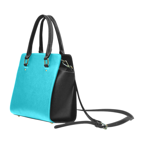 Scuba Blue Color Accent Classic Shoulder Handbag (Model 1653)