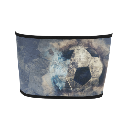 Abstract Blue Grunge Soccer Bandeau Top