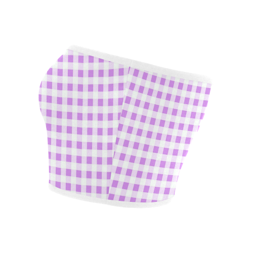 Lavender Gingham Bandeau Top