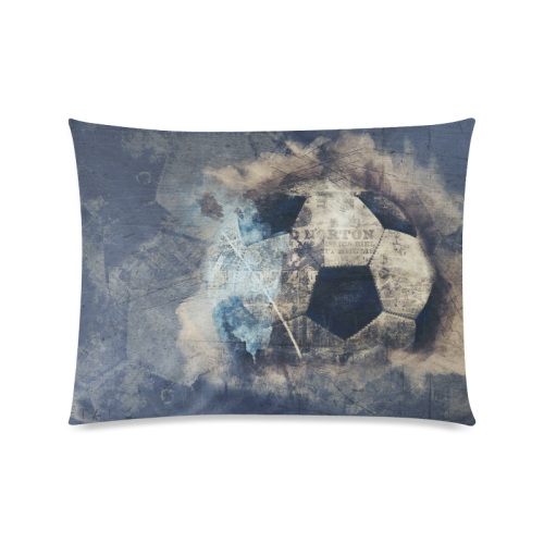 Abstract Blue Grunge Soccer Custom Picture Pillow Case 20"x26" (one side)