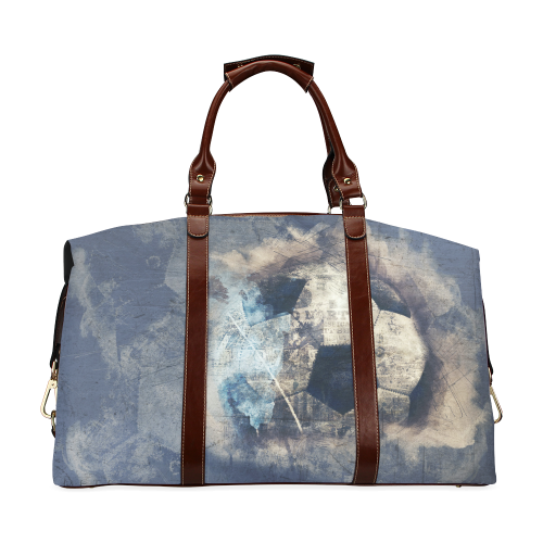 Abstract Blue Grunge Soccer Classic Travel Bag (Model 1643)