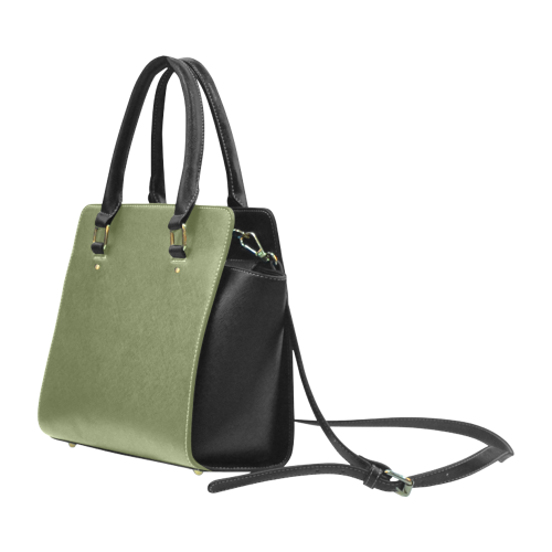 Cedar Green Color Accent Classic Shoulder Handbag (Model 1653)