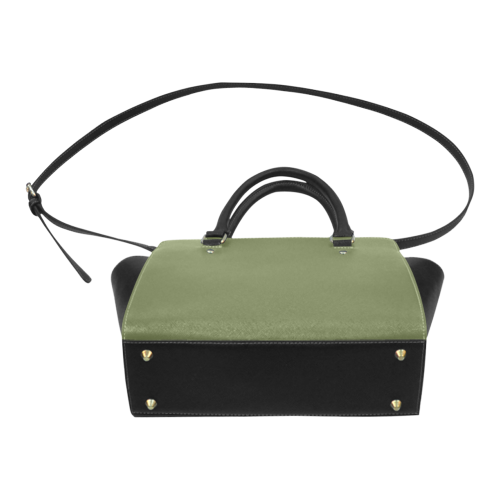 Cedar Green Color Accent Classic Shoulder Handbag (Model 1653)