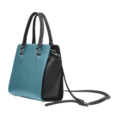 Blue Coral Color Accent Classic Shoulder Handbag (Model 1653)
