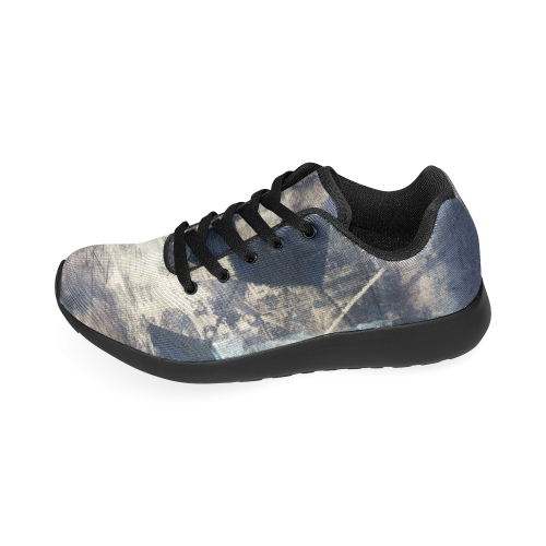 Abstract Blue Grunge Soccer Men’s Running Shoes (Model 020)