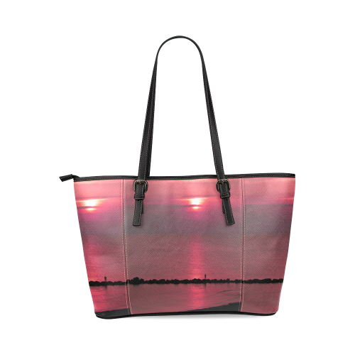 Sunset 2014-1013 Leather Tote Bag/Small (Model 1640)
