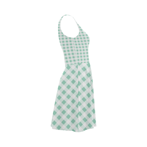 Mint Green Gingham Atalanta Sundress (Model D04)