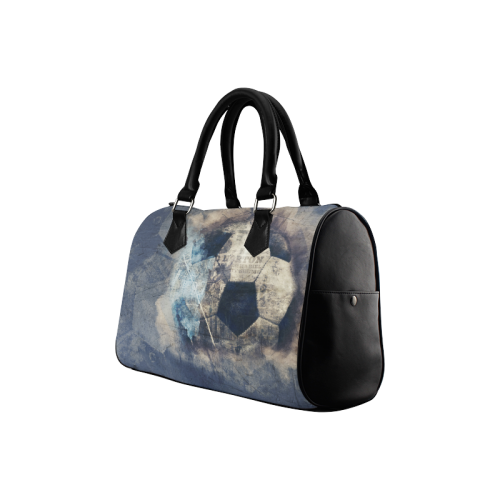 Abstract Blue Grunge Soccer Boston Handbag (Model 1621)