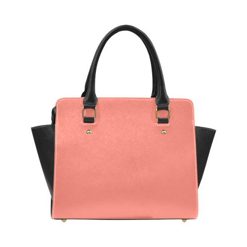 Coral Color Accent Classic Shoulder Handbag (Model 1653)
