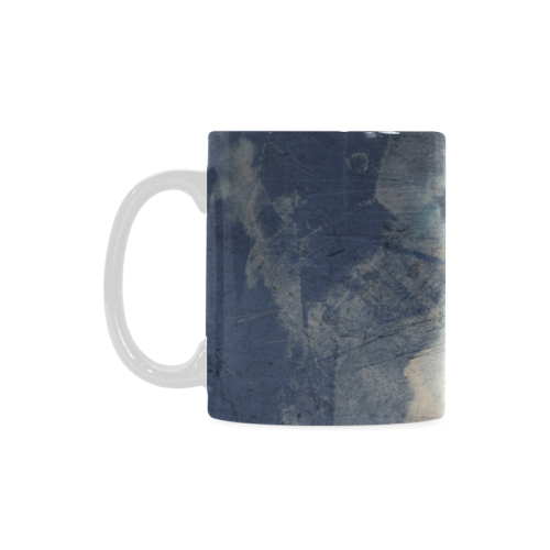 Abstract Blue Grunge Soccer White Mug(11OZ)